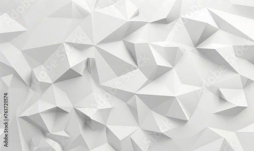 Monochrome abstract geometric low-poly background depicting a dynamic 3D effect  suitable for modern design projects.