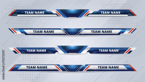 Lower Thirds scoreboard sport template for football and soccer, vector illustration