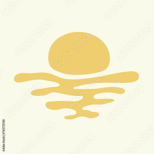 abstract logo beauty of sunset panorama
