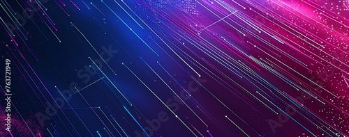 Electric pink and purple lines forming a digital abstract mesh, perfect for representing big data and network technology.