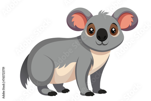 koala-standing-side-view-on-white-background-vecto  illu.eps