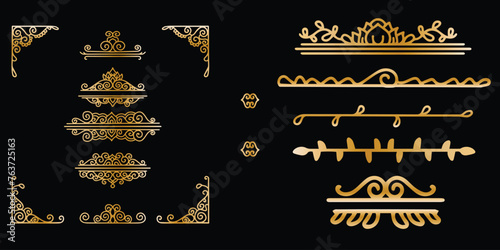 golden luxury frame concept, golden luxury frame vector design, golden realistic luxury frame collection.