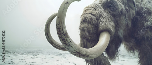 Mammoth Isolated on a White Background