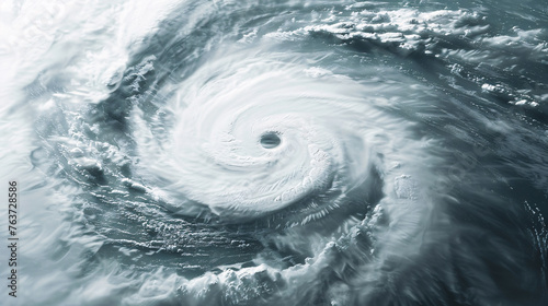 Typhoon weather background, natural disaster storm thunderstorm weather scene illustration