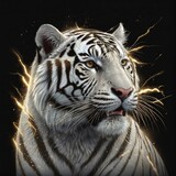 white tiger head generate by Ai