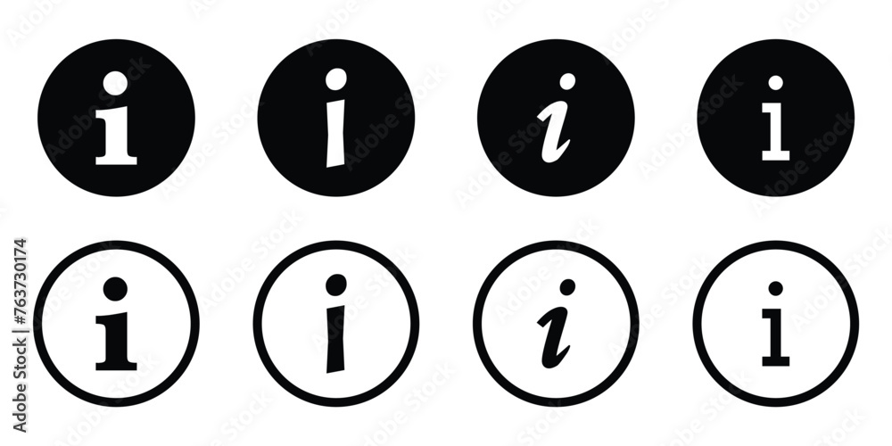 Set of Information icon symbol. Vector Illustration. Set of Information icon symbol. Vector Illustration.