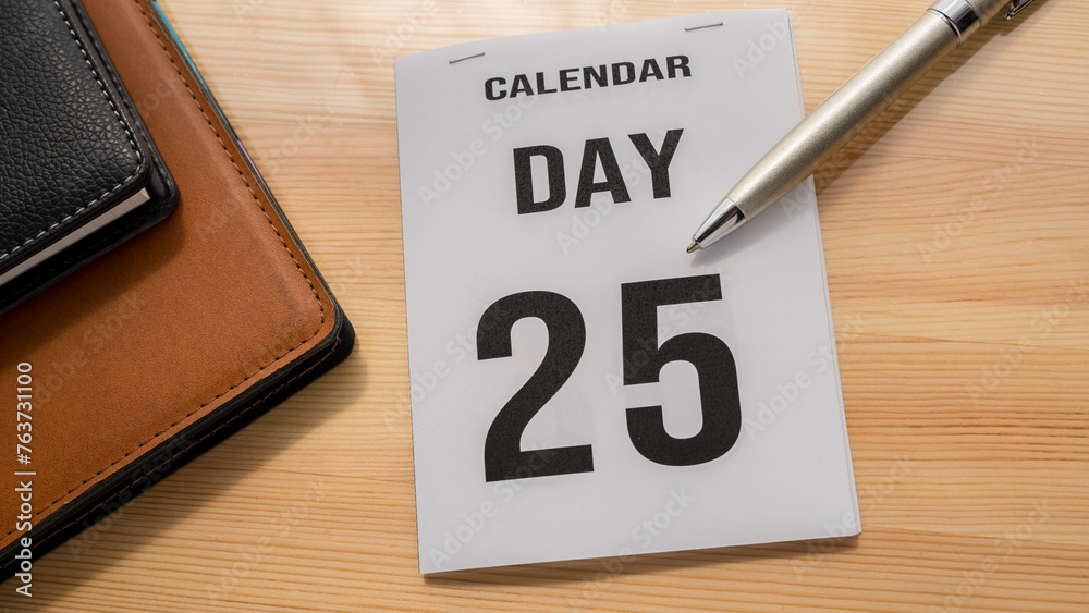 block calendar showing the 25th of the month block calendar showing the 25th of the month