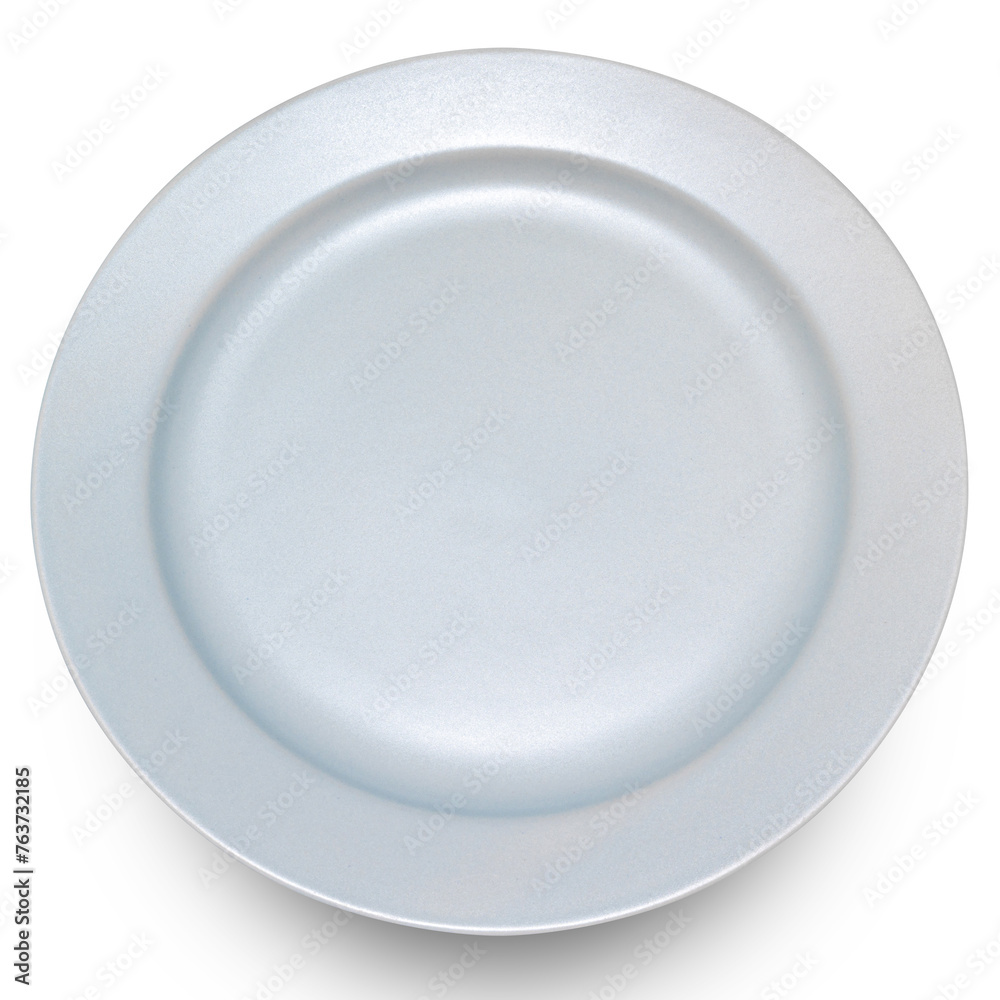 Grey circle ceramics plate isolated on white background. Grey circle ceramics plate isolated on white background.