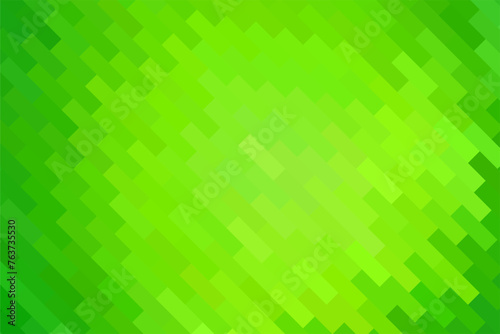 Green pixel background, gradient abstract tile background. Rectangular colourful check pattern.