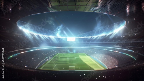 A revolutionary stadium concept that puts the audience at the center of the action. © Justlight