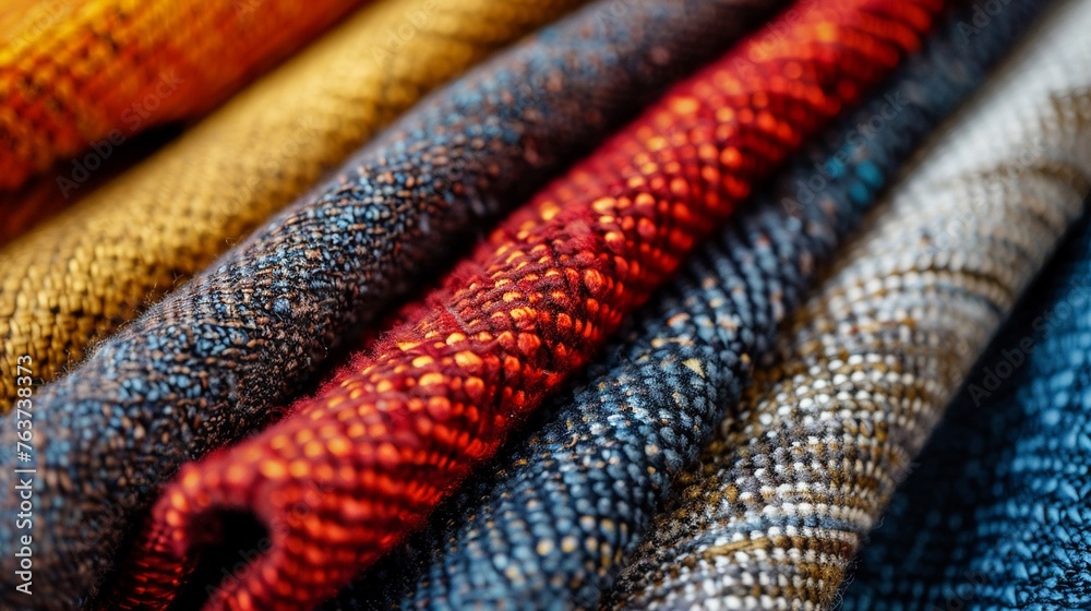 Fabric color mix detail, macro shot in studio lighting, showcasing texture and comfort in latest style Fabric color mix detail, macro shot in studio lighting, showcasing texture and comfort in latest style