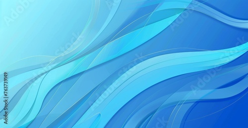 Fluid blue gradient background with abstract wavy lines  creating a sense of serene motion and modern elegance.