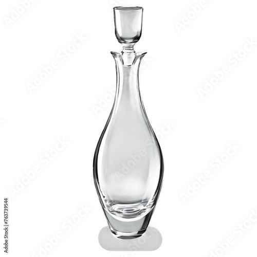 Elegant crystal decanter set, isolated on transparent background Transparent Background Images