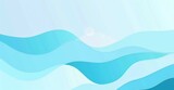 Light blue background with soft waves and bubbles, capturing the essence of tranquility and fluid simplicity in a flat vector style.