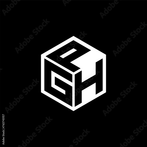 GHP letter logo design in illustration. Vector logo, calligraphy designs for logo, Poster, Invitation, etc. photo