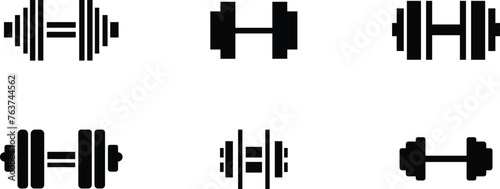 dumbell set for exercise vector image, icon logo design template, Trendy Style Hand Drawn Fitness Concept Vector, Gym, Fitness, Body Building. isolated on transparent background, used for Weight Loss.