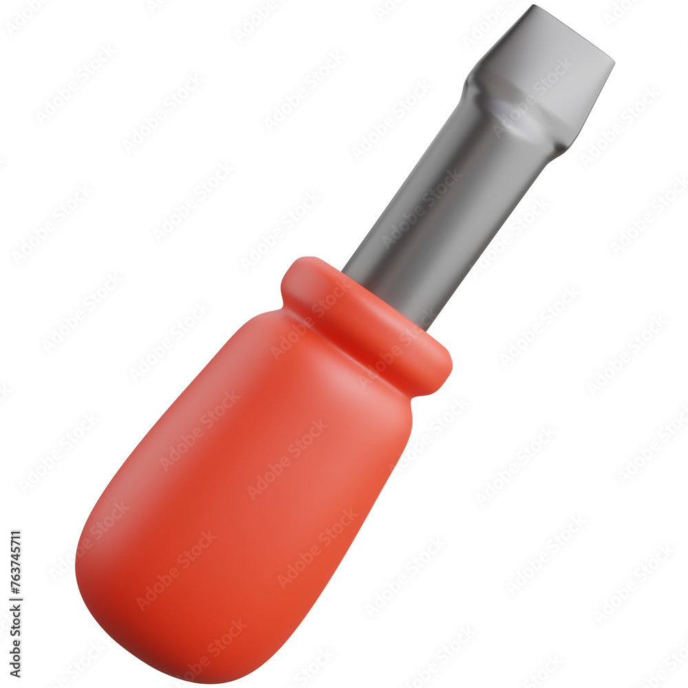 3d render of screwdriver fixing icon. 3d render of screwdriver fixing icon.