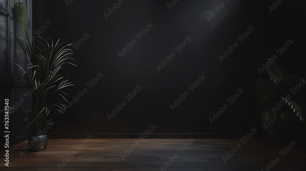 Luxury Living Room Interior Design on Black Background Stock Photo ...
