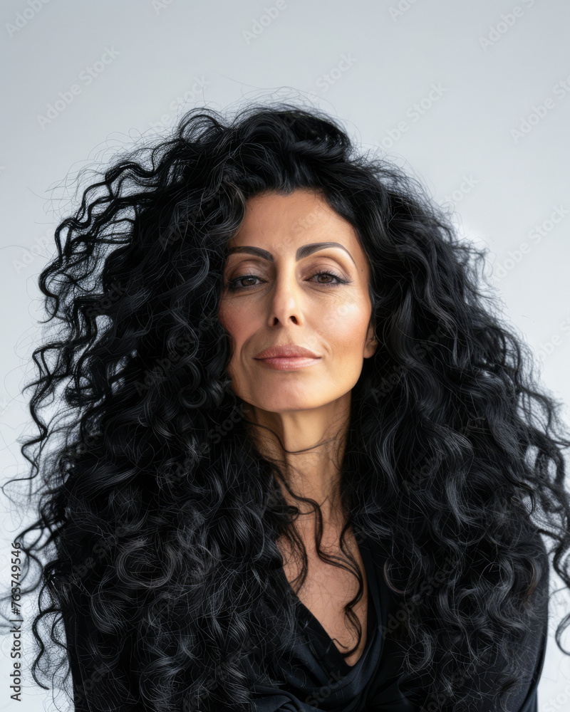 Beauty portrait of a young middle eastern woman looking confidently at the camera
