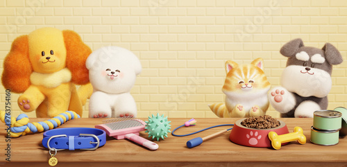 3D Pets playtime banner