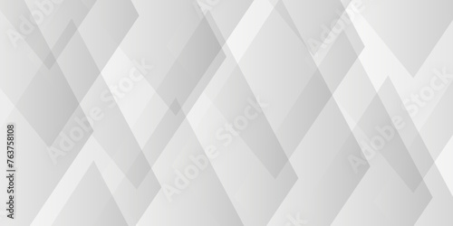 Abstract background with white and gray geometric style simple lines and corners. White background design with layers of textured white transparent material in triangle polygon technology concept. © armans