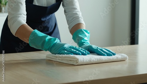 Professional Cleaning Service at Work in Home, Office