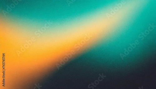 Mystical Melange: Abstract Grainy Texture in Teal, Orange, Yellow, and Black