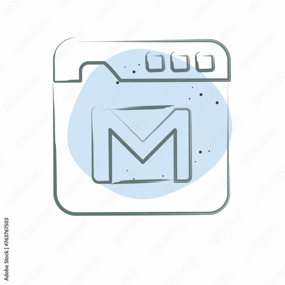 Icon Webmail. related to Communication symbol. Color Spot Style. simple design editable. simple illustration Icon Webmail. related to Communication symbol. Color Spot Style. simple design editable. simple illustration