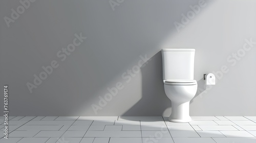Modern toilet bowl in interior of bathroom 