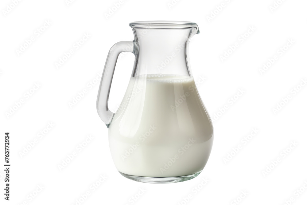 Glass Jug of Milk on White Background. On a White or Clear Surface PNG Transparent Background. Glass Jug of Milk on White Background. On a White or Clear Surface PNG Transparent Background.