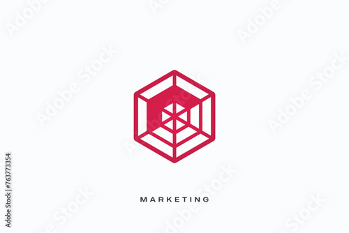 global marketing networking trading vector logo