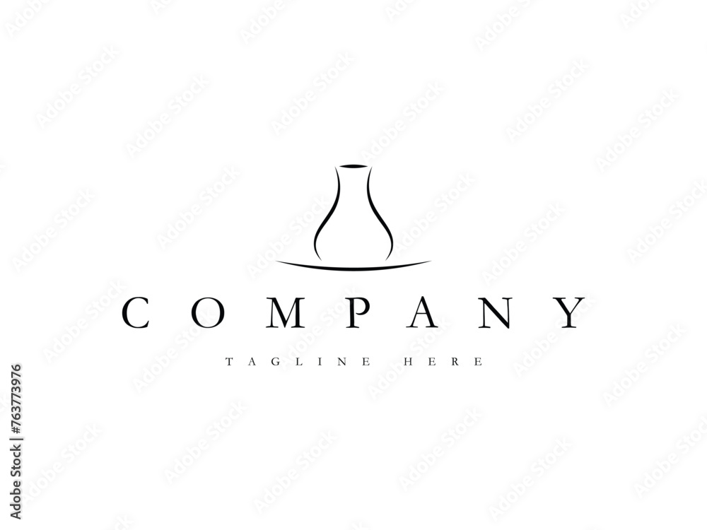 creative pottery studio logo design