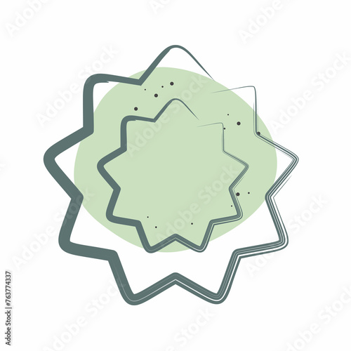 Icon Carcinogen. related to World Cancer symbol. Color Spot Style. simple design editable. simple illustration