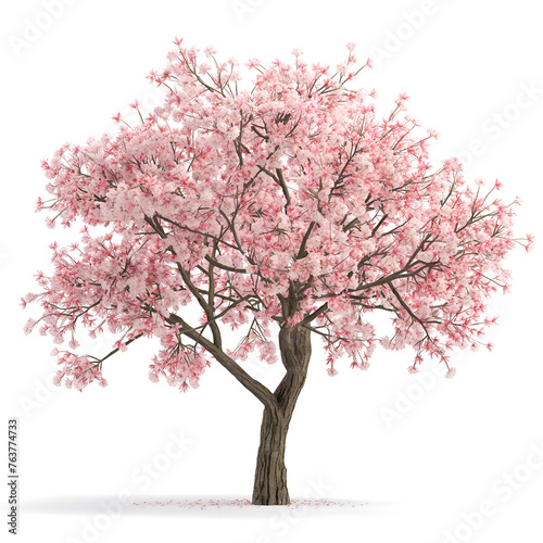 cherry blossom tree on transparent background © Thetopzz