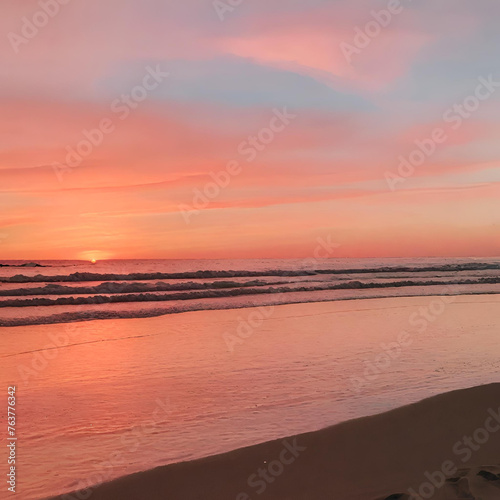 sunset on the beach