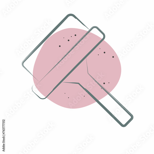 Icon Wiper. related to Cleaning symbol. Color Spot Style. simple design editable. simple illustration photo