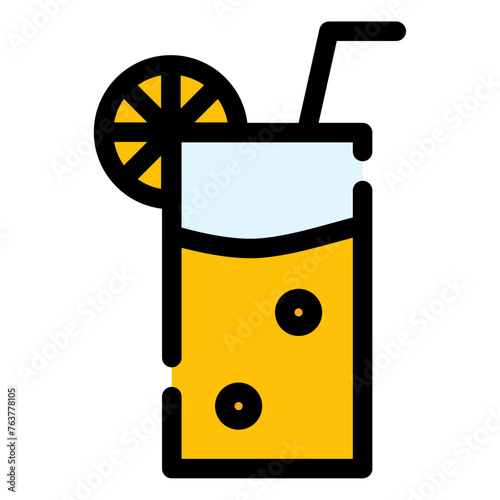 glass of orange juice icon 