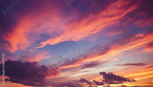 Beautiful sunset sky background