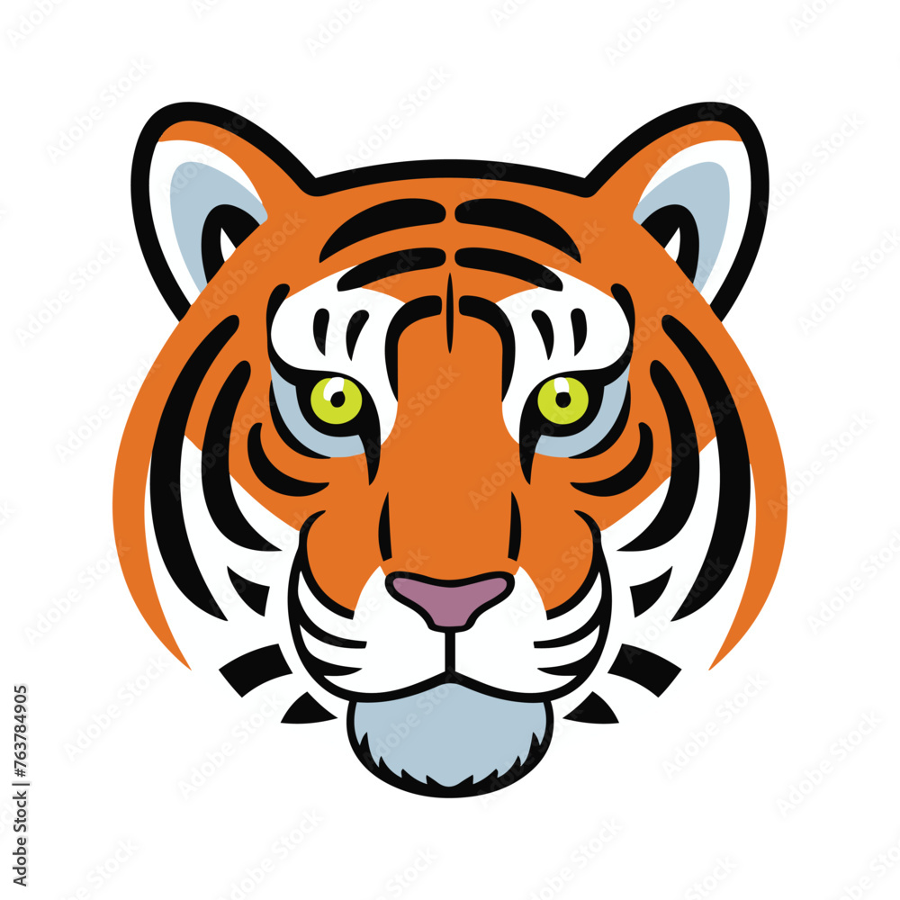 Hand drawn Tiger vector illustration and Logo