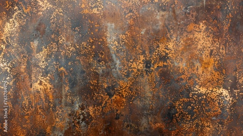 Scratched textured surface of old copper, background