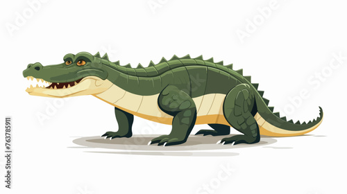 Isolated crocodile cartoon vector design flat vector
