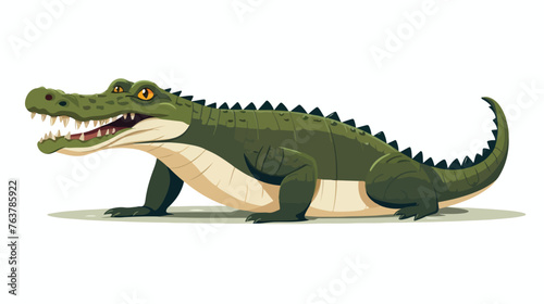 Isolated crocodile cartoon vector design flat vector