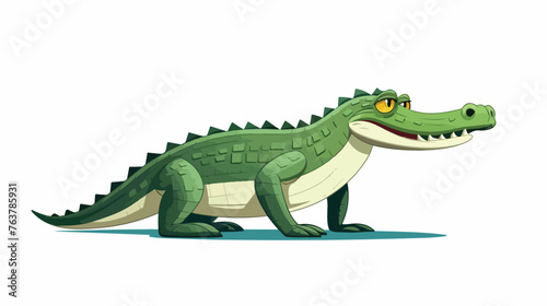 Isolated crocodile cartoon vector design flat vector