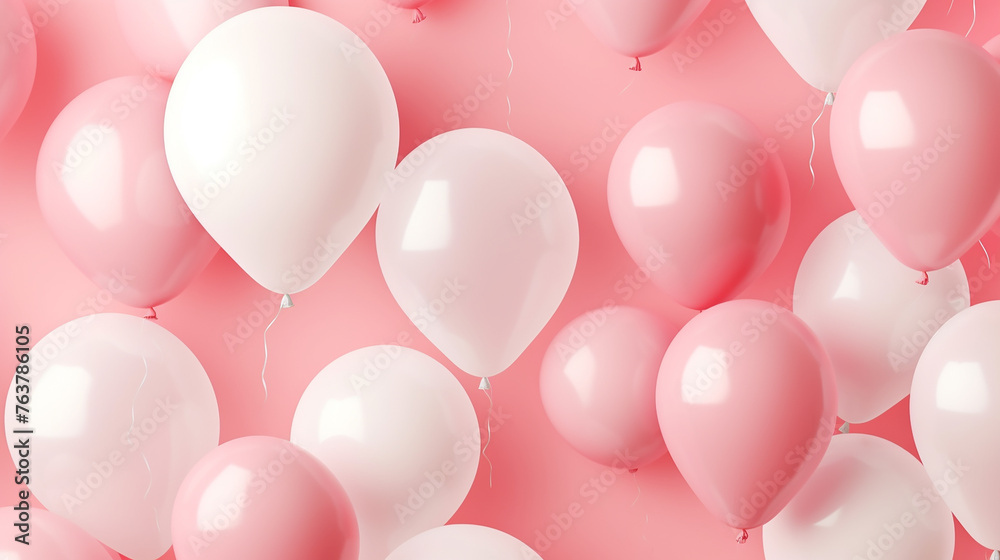 festive background with helium balloons