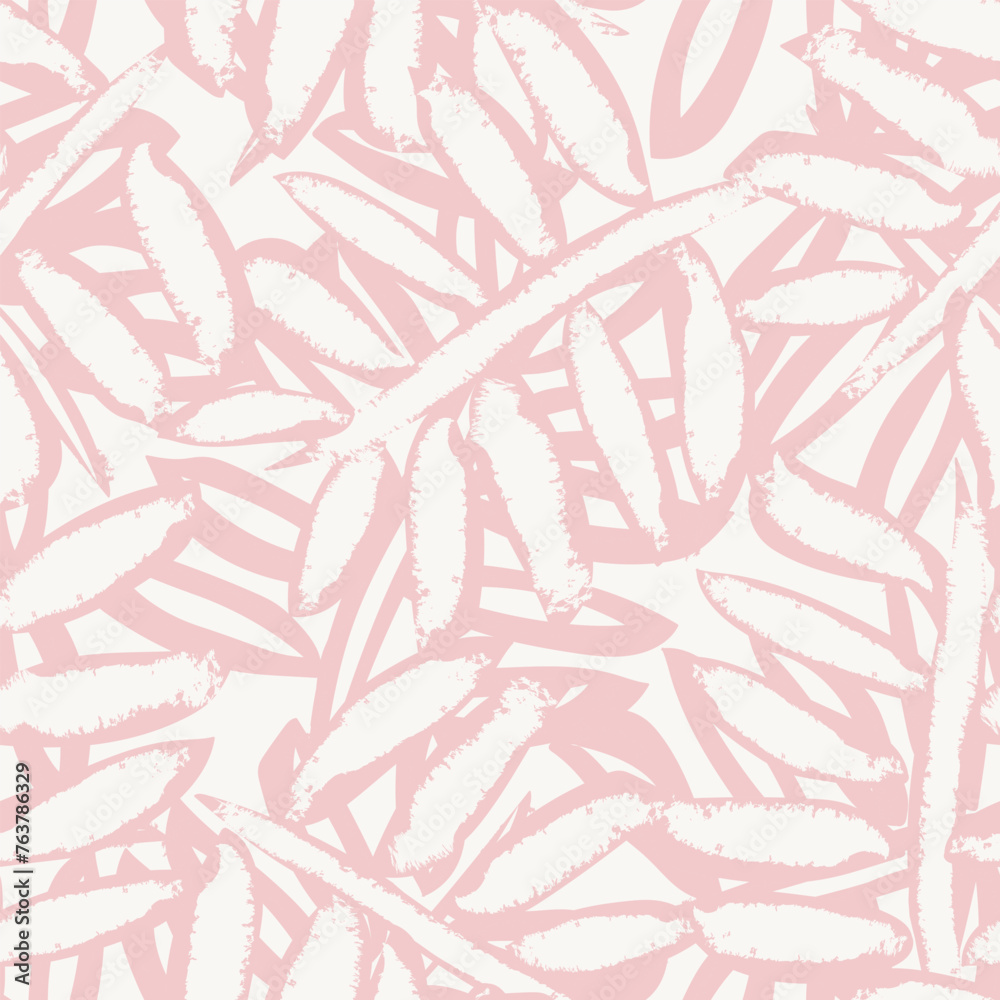 Pastels Tropical Leaf Seamless Pattern Design Pastels Tropical Leaf Seamless Pattern Design