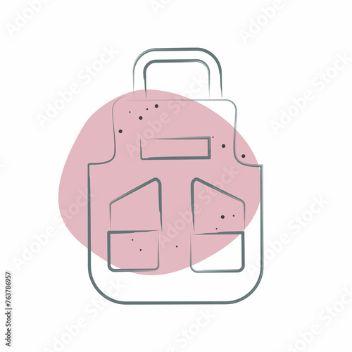 Icon Apron. related to Shoemaker symbol. Color Spot Style. simple design editable. simple illustration