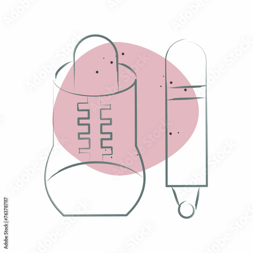 Icon Marker. related to Shoemaker symbol. Color Spot Style. simple design editable. simple illustration