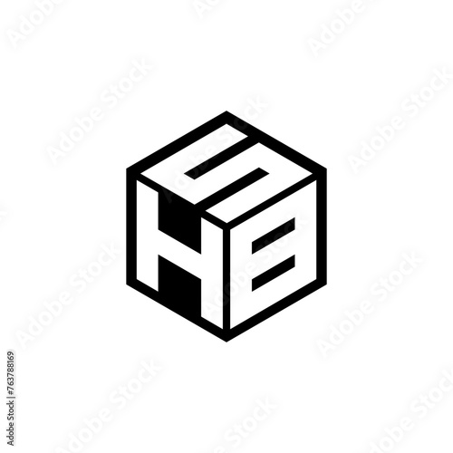 HBS letter logo design in illustration. Vector logo, calligraphy designs for logo, Poster, Invitation, etc. photo