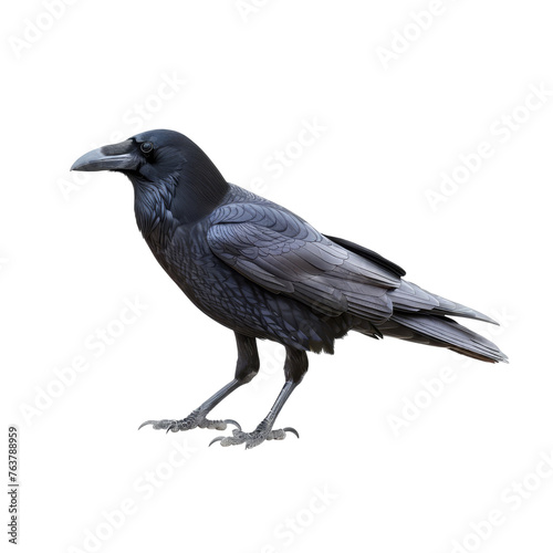 Black crow isolated on transparent background © Ghulam