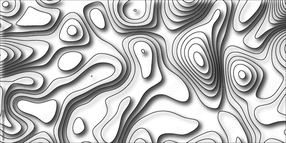 Trending modern abstract paper cut out Contour map background ...